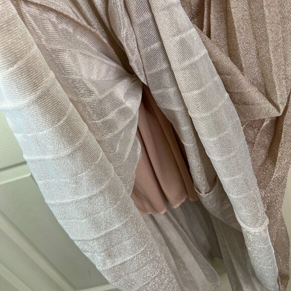 Maxi SHEIN Long Sleeve Women’s Dress Pleated Blush Pink Size 3XL #652 - Picture 8 of 16